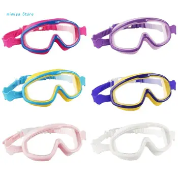 Очки для плавания с защитой от ультрафиолета, гибкий ремешок, очки для плавания для детей 8-13 лет