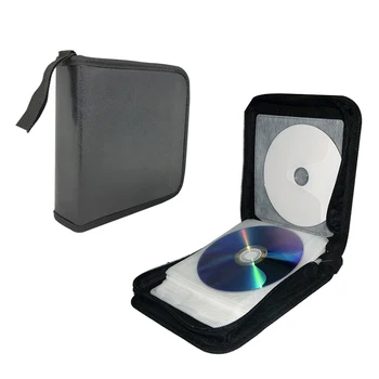 Сумка для хранения компакт-дисков на 40 дисков, двусторонний жесткий альбом, коробка-органайзер для домашнего DVD
